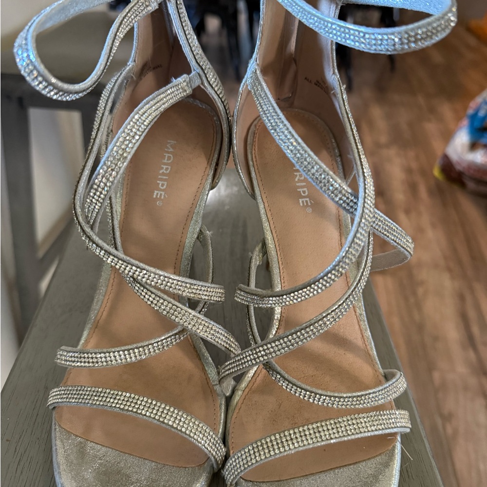 Silver Strappy Women's Sandals